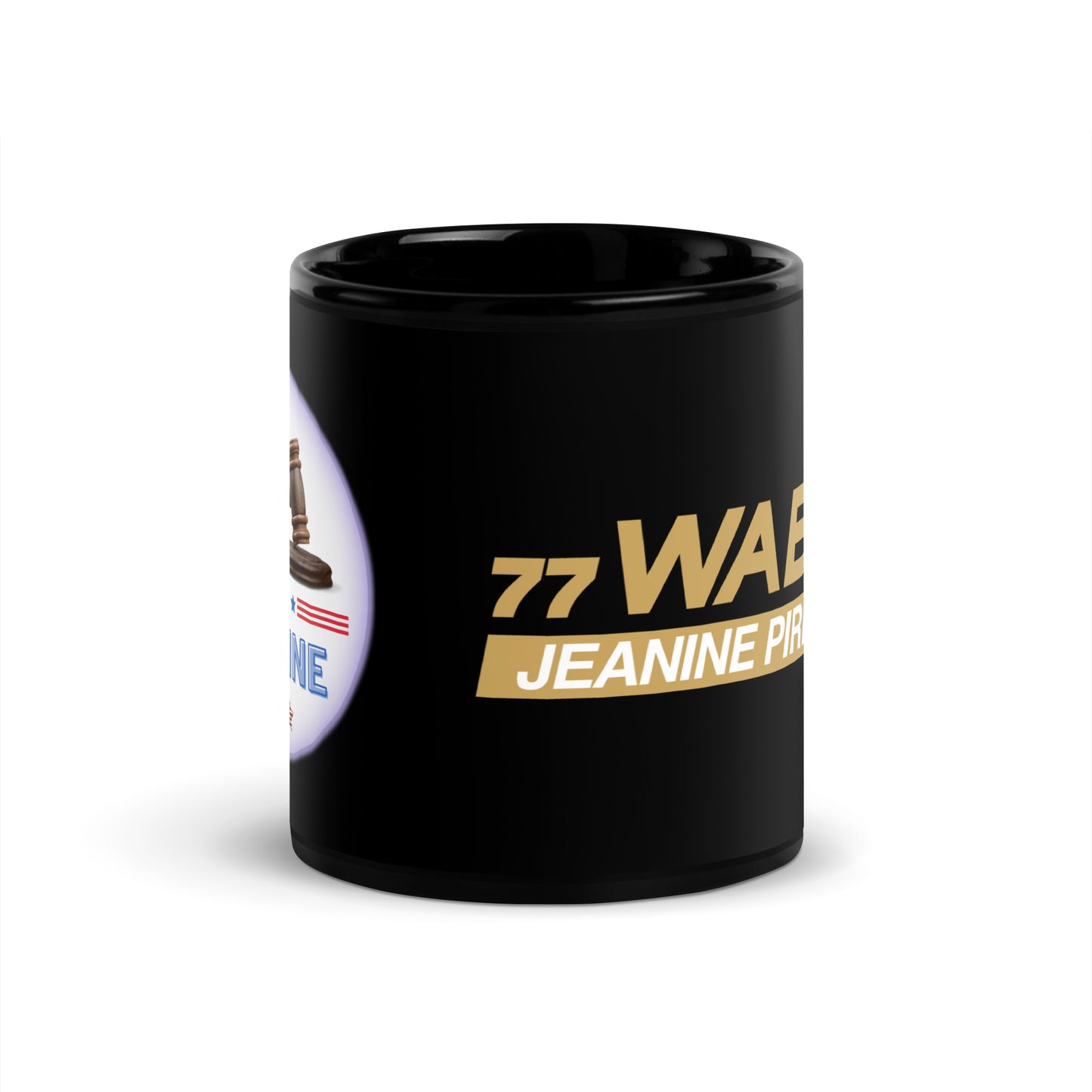 Jeanine Gavel Black Glossy Mug