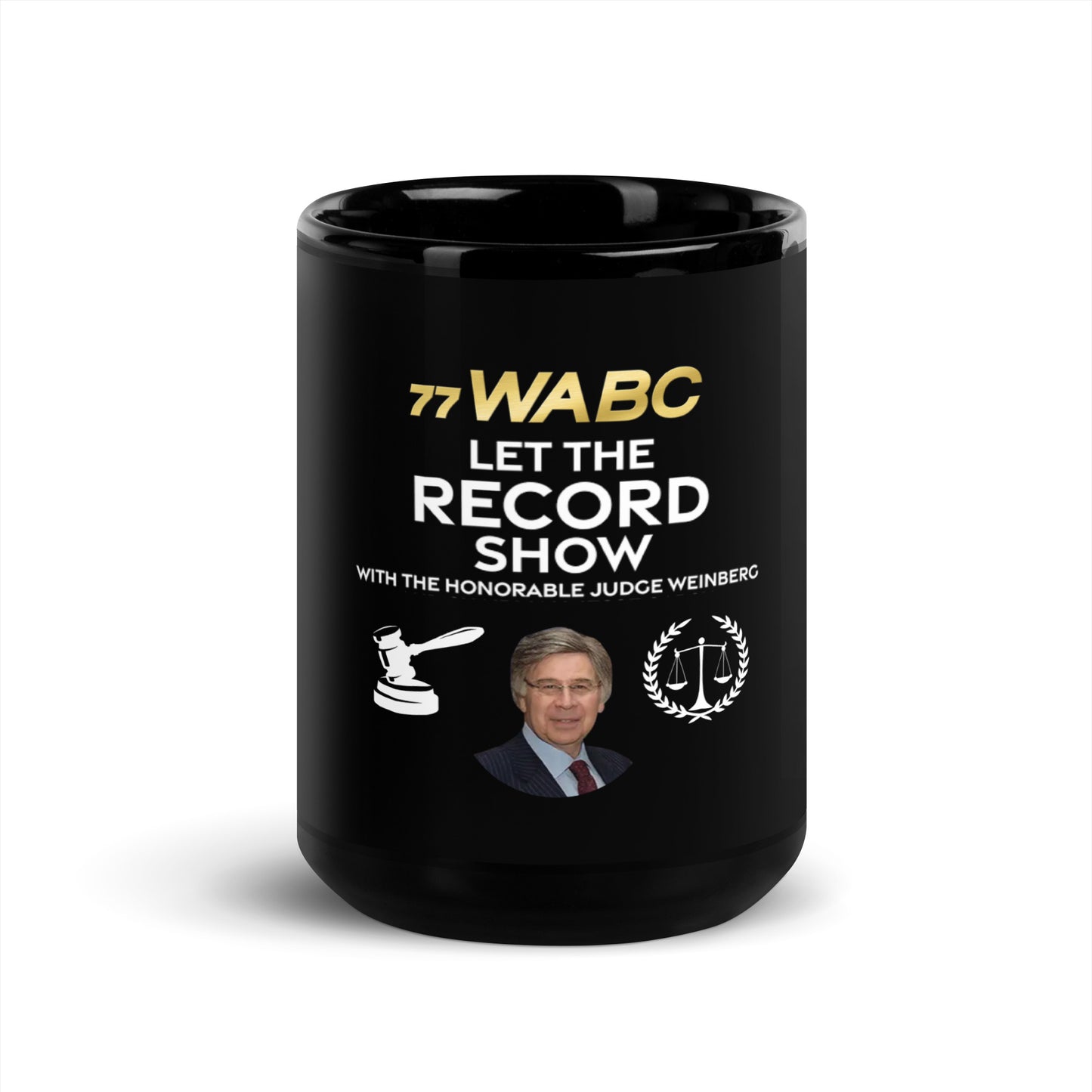 Let The Record Show Black Glossy Mug