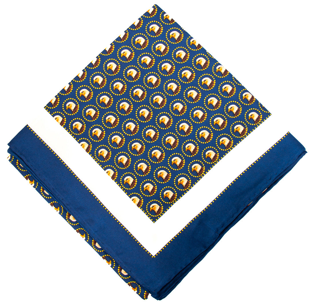 Blue Eagle Head Scarf Designed by John Catsimatidis