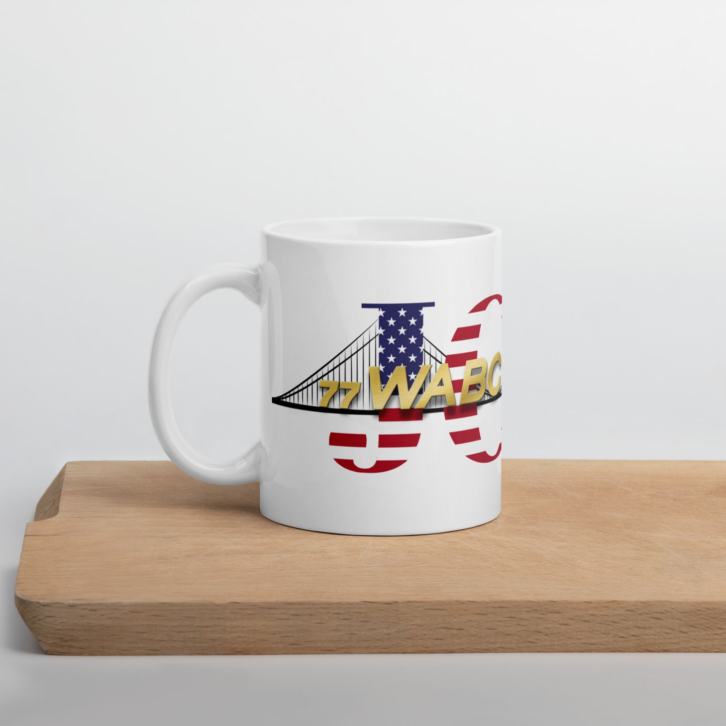 JC Here White glossy mug