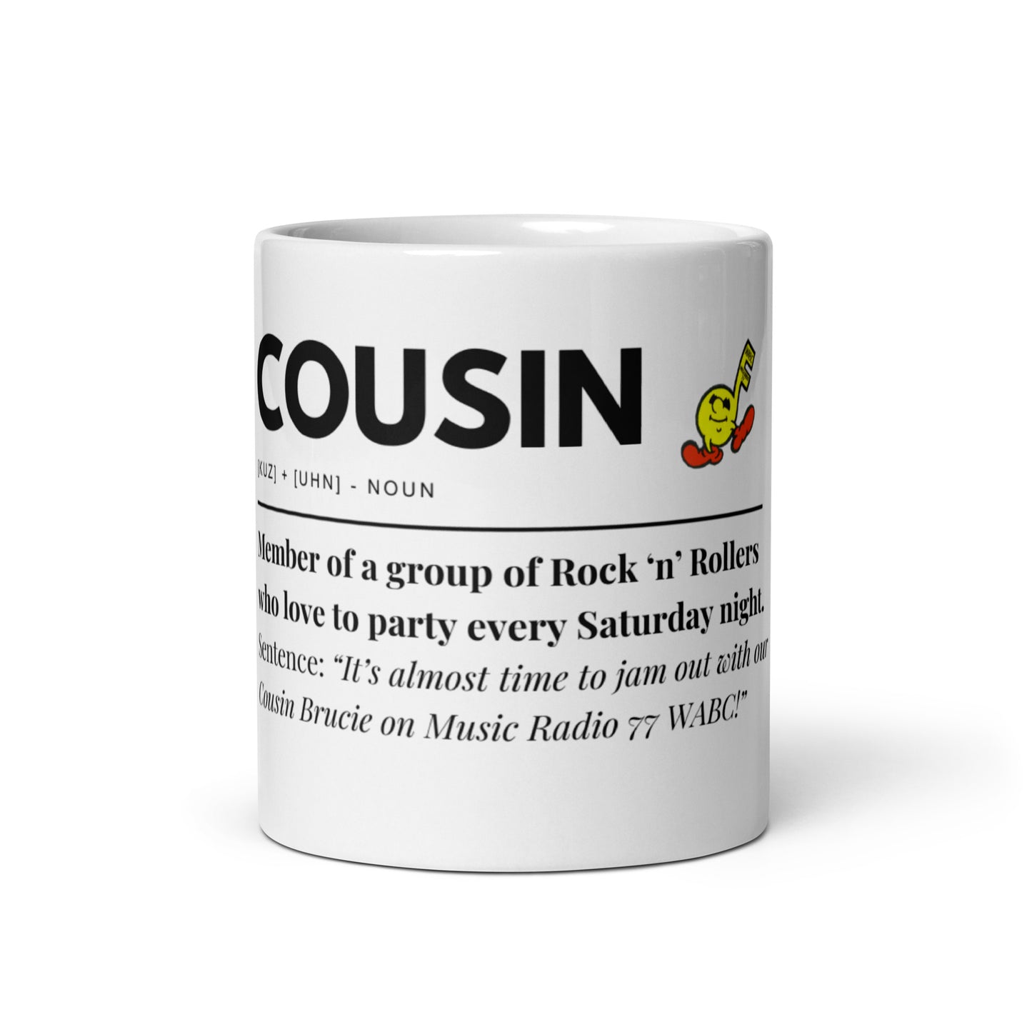 Cousin Crew White glossy mug