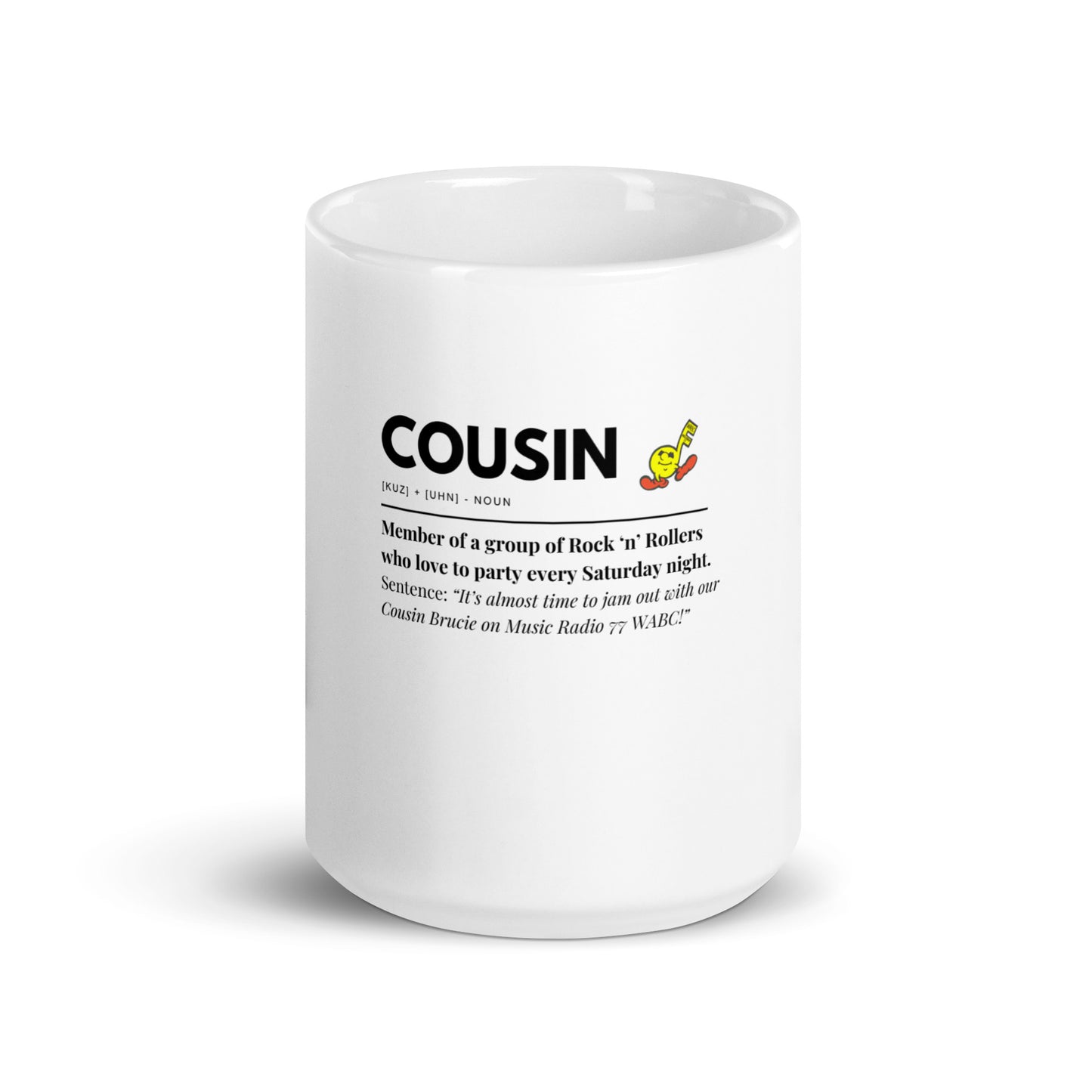 Cousin Crew White glossy mug