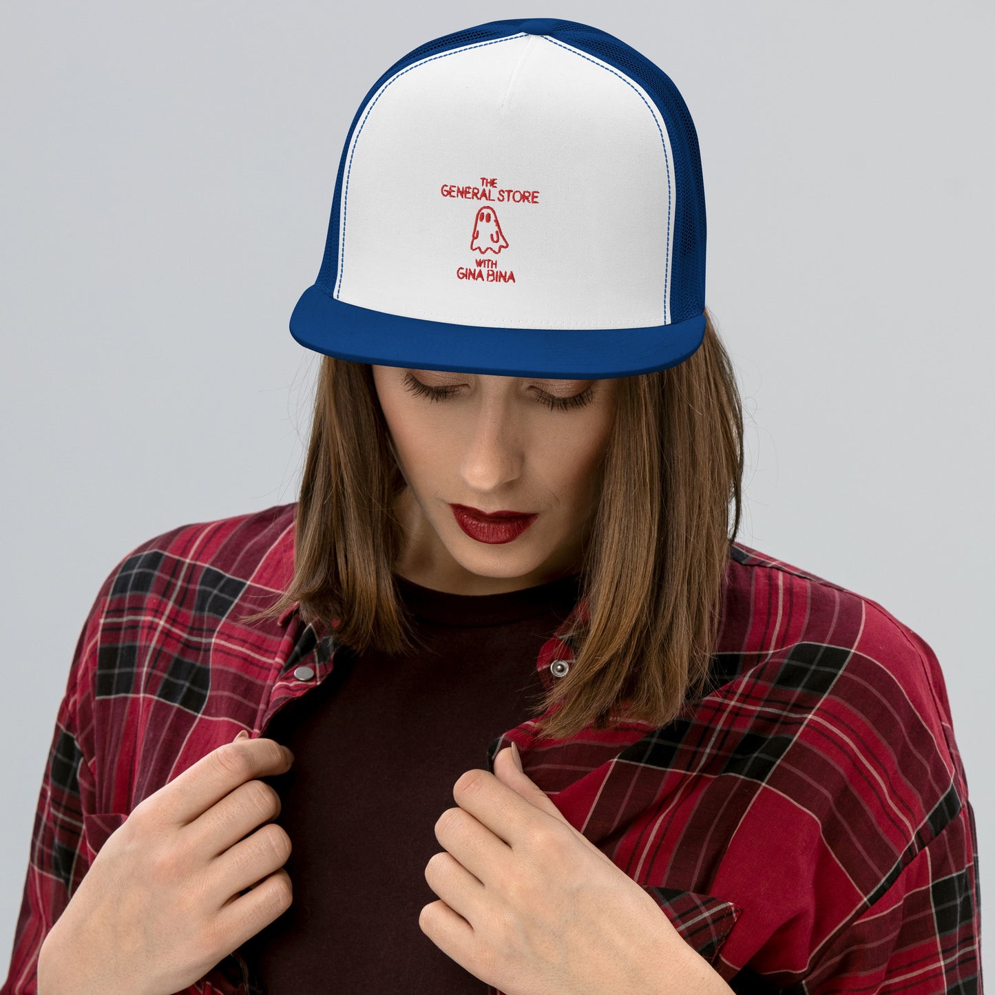 The General Store Ghost Embroidered Adjustable Trucker Cap