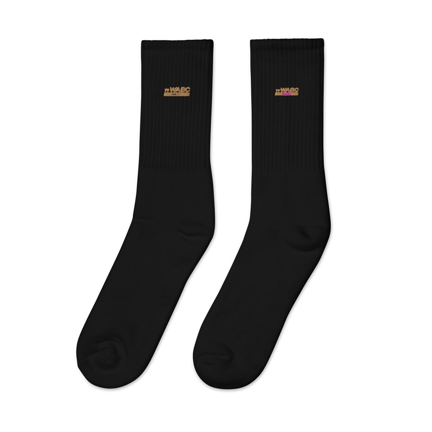 77WABC Embroidered Unisex Cotton Socks