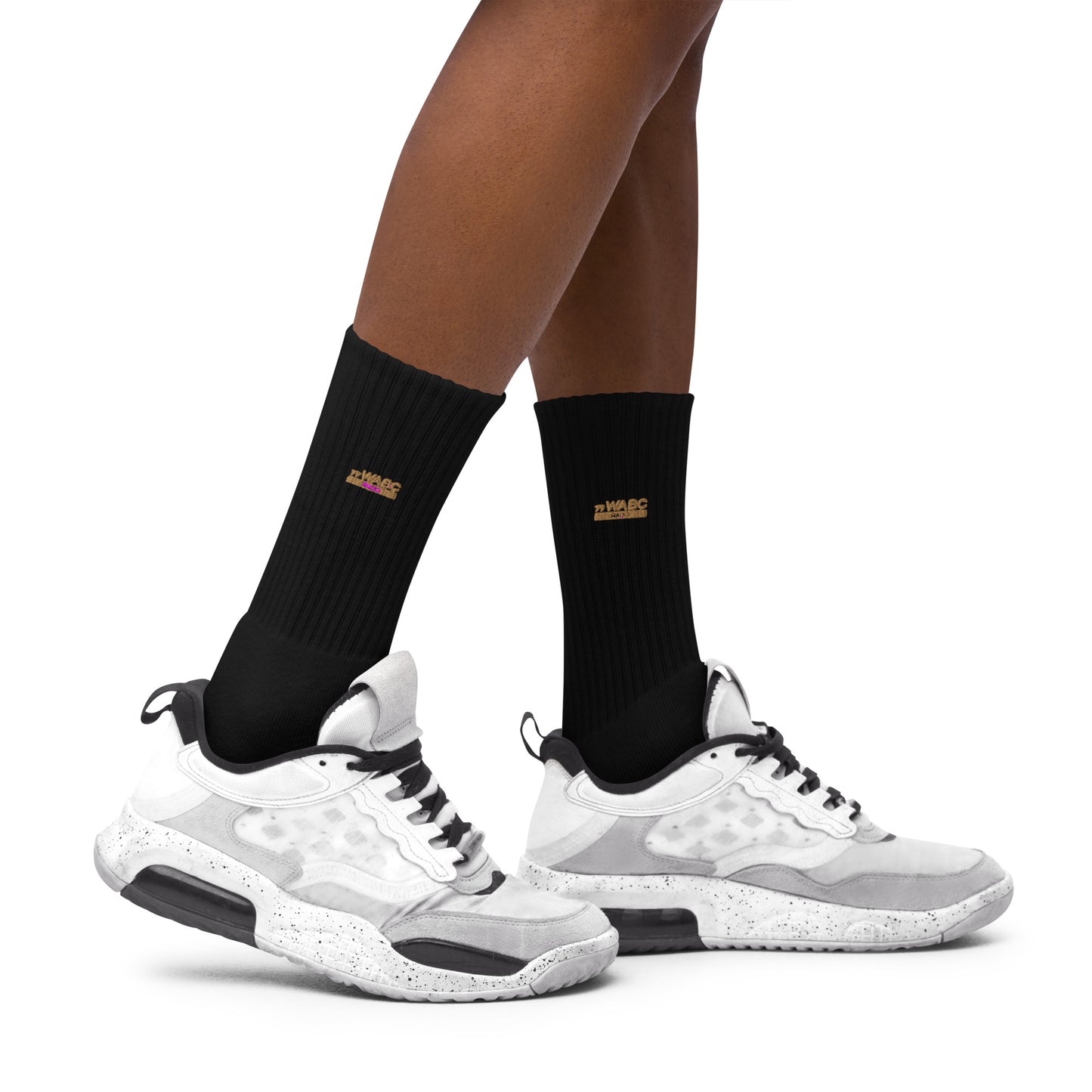 77WABC Embroidered Unisex Cotton Socks