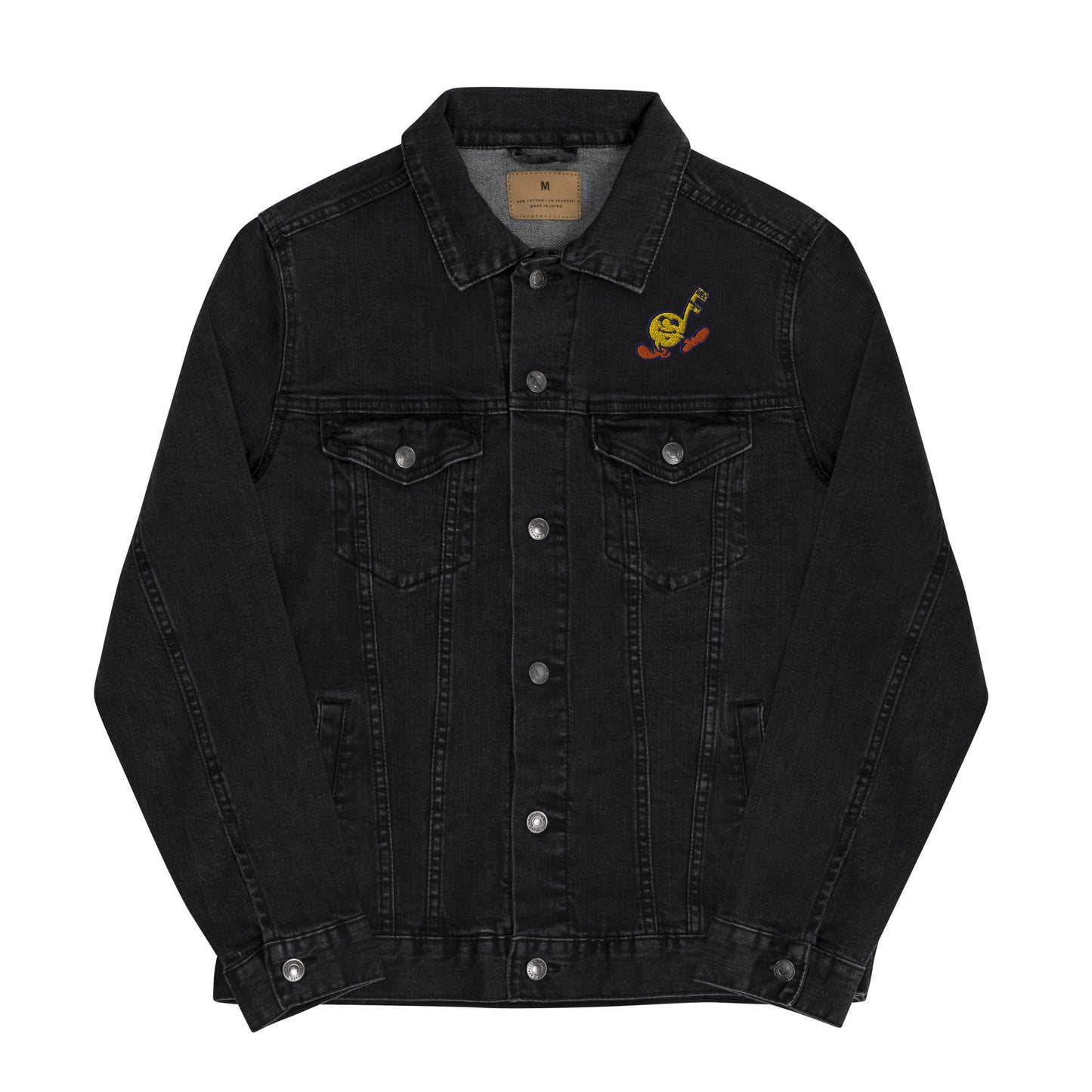 Music Radio Embroidered Unisex denim jacket