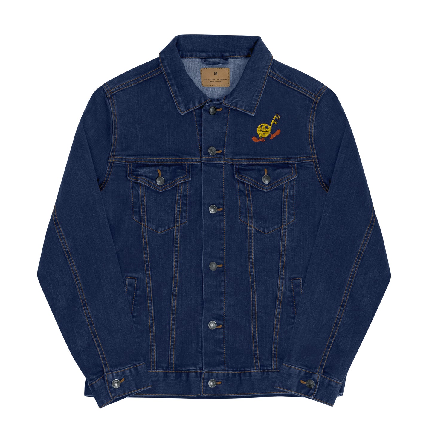 Music Radio Embroidered Unisex denim jacket