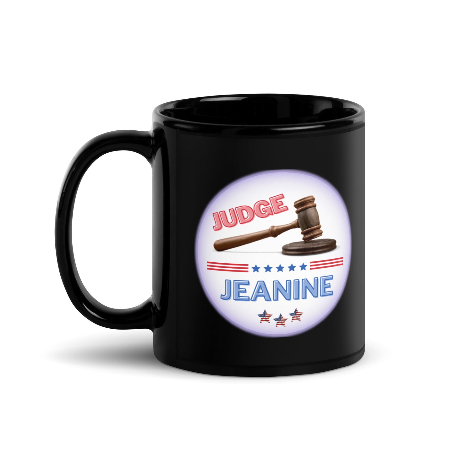 Jeanine Gavel Black Glossy Mug