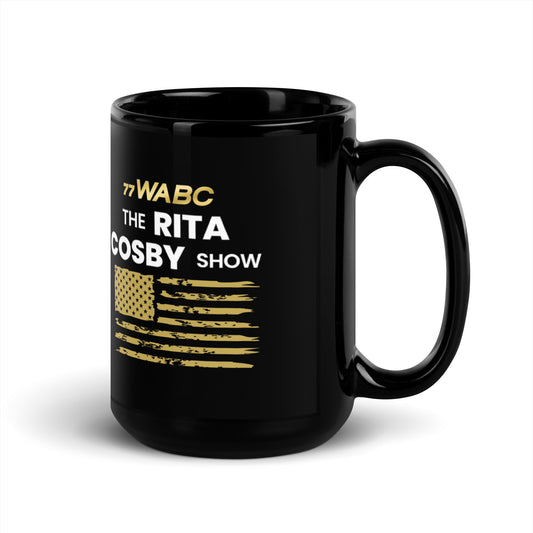 Rita Cosby Show Black Glossy Mug