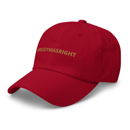 #RUDYWASRIGHT Embroidered Adjustable Hat