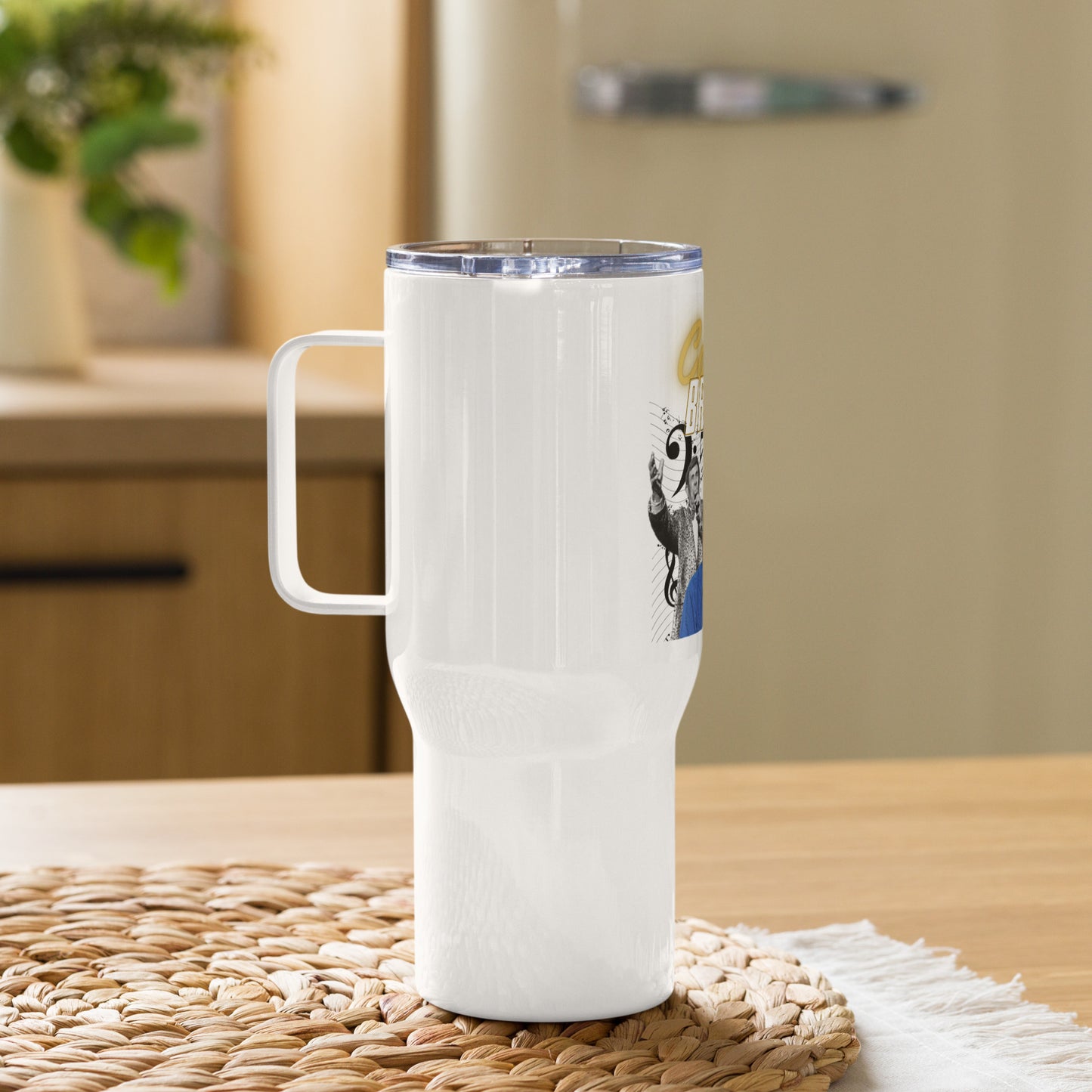Cousin Brucie Travel mug with a handle