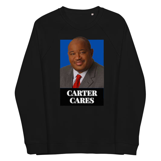 Carter Cares Unisex organic raglan sweatshirt