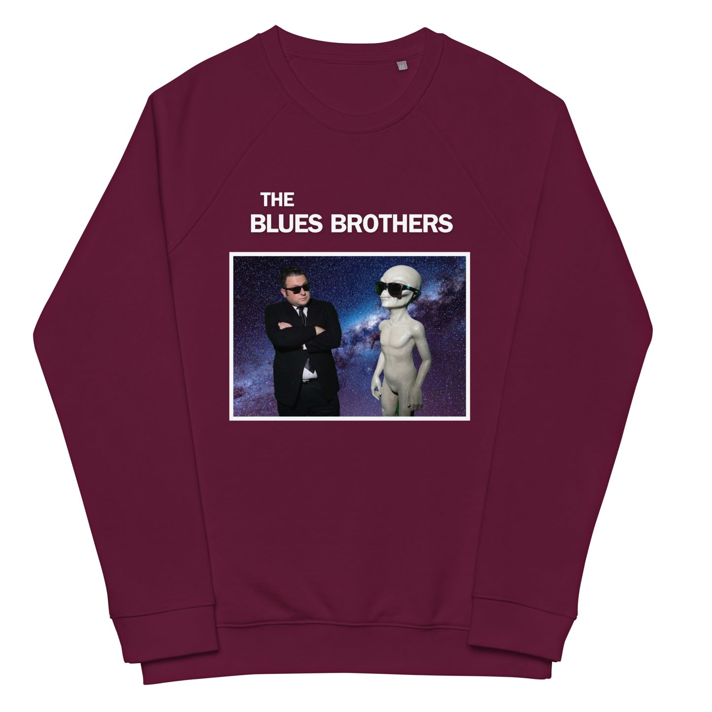 Morano Blues Brothers Unisex organic raglan sweatshirt