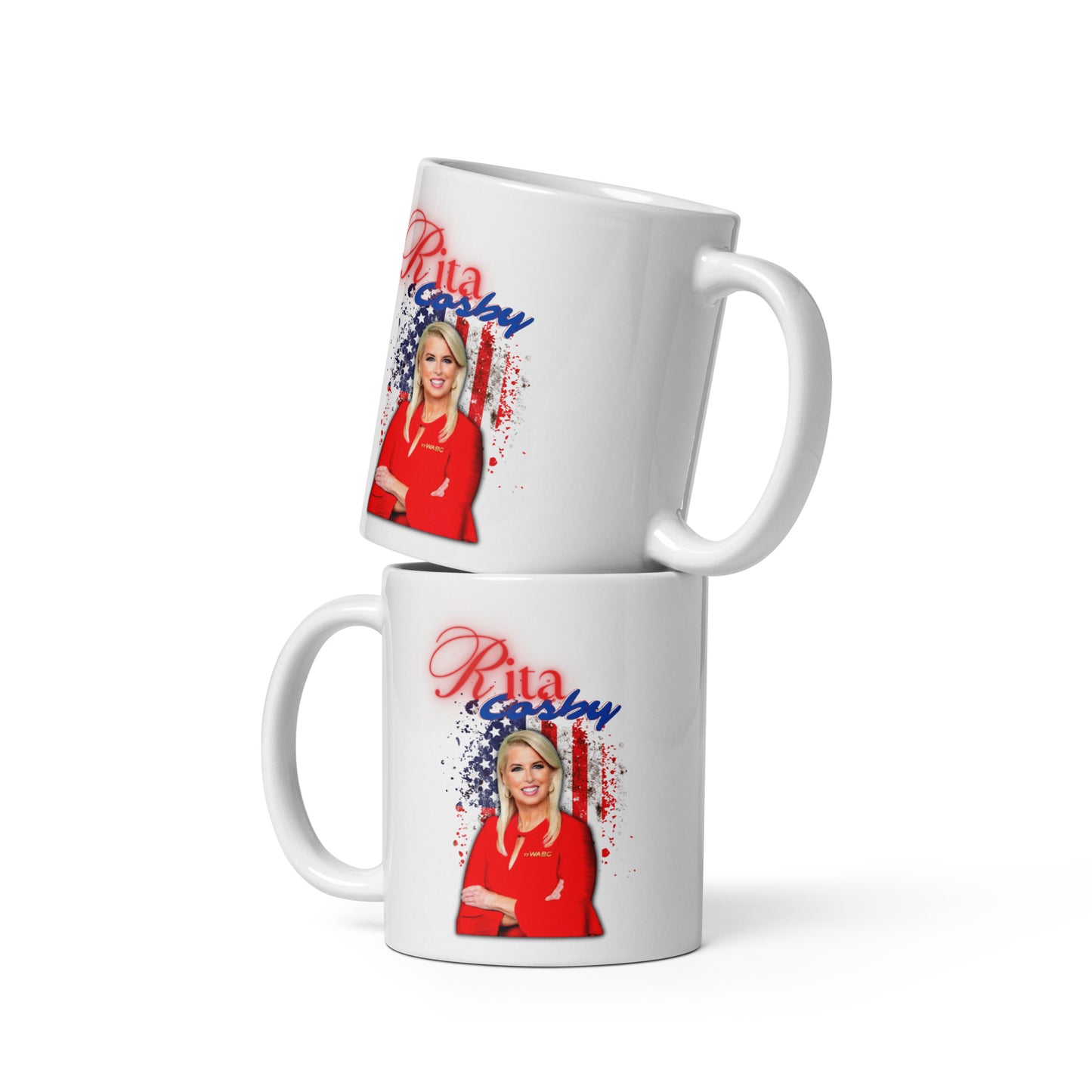 Rita White glossy mug