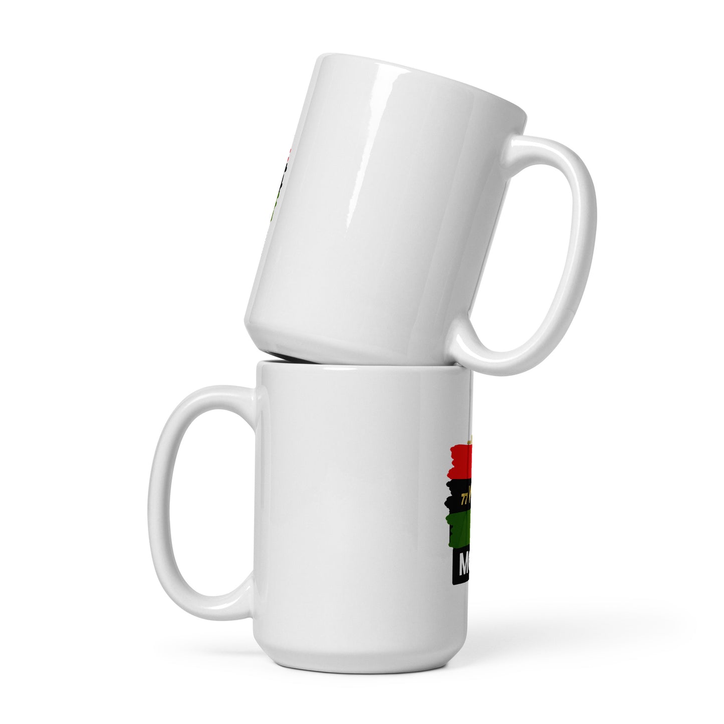 BHM White glossy mug