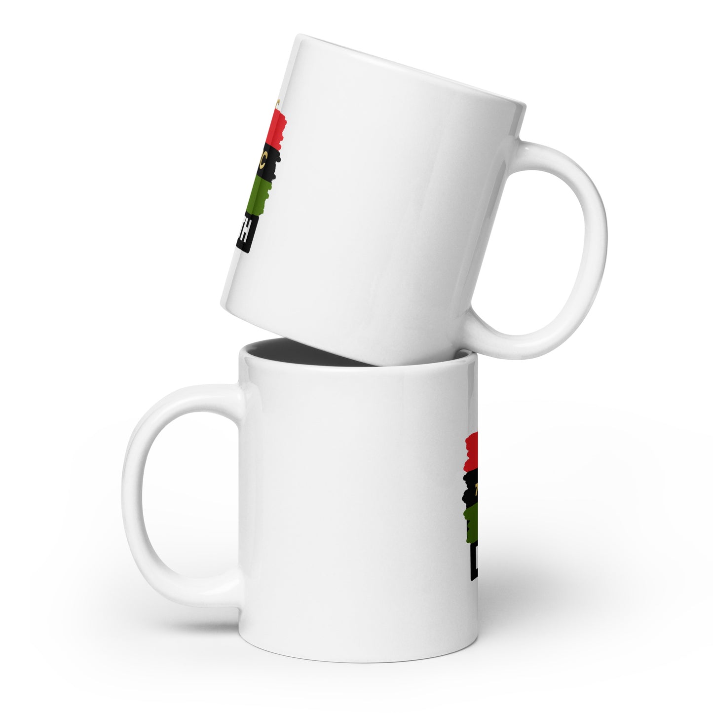 BHM White glossy mug