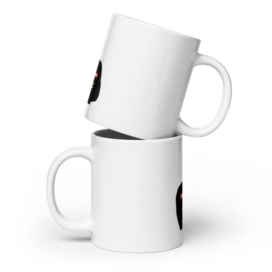 Shadow Sid White glossy mug