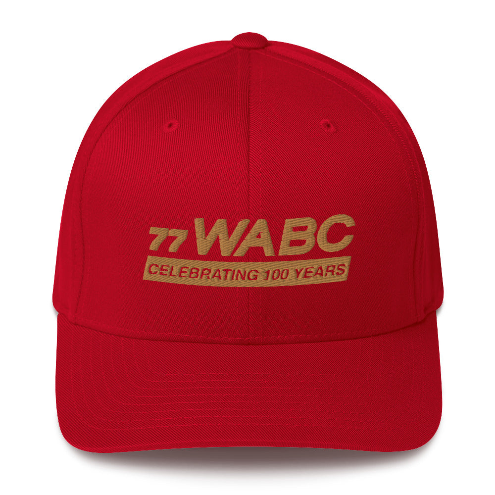 77WABC Embroidered Celebrating 100 Years Unisex Structured Flexfit Hat
