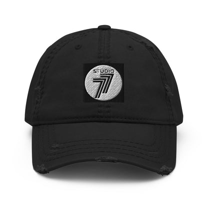 Studio77 Embroidered Unisex Distressed Adjustable Hat