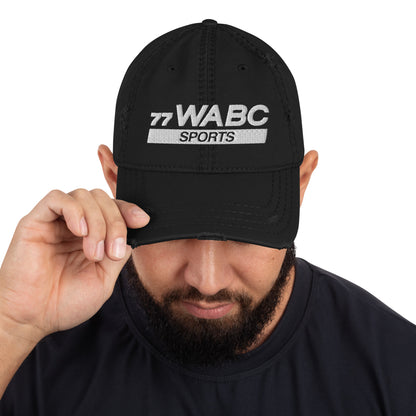 77WABC Sports Embroidered Vintage Distressed Hat