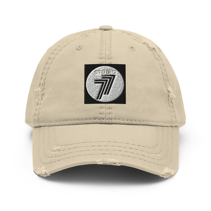 Studio77 Embroidered Unisex Distressed Adjustable Hat