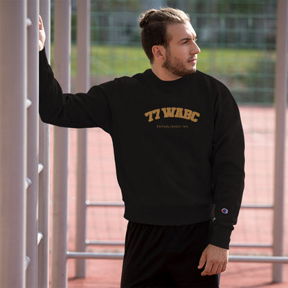 77WABC Varsity Embroidered Unisex Champion Sweatshirt