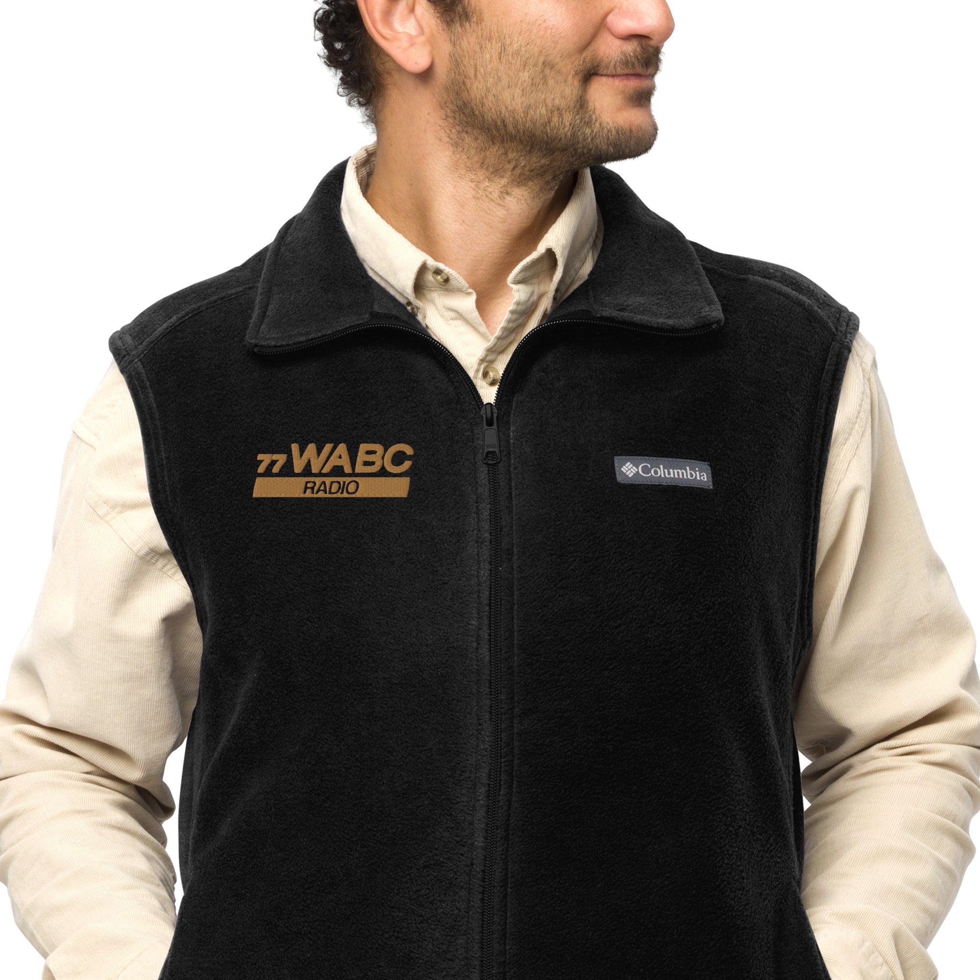 Fleece on sale vest embroidered