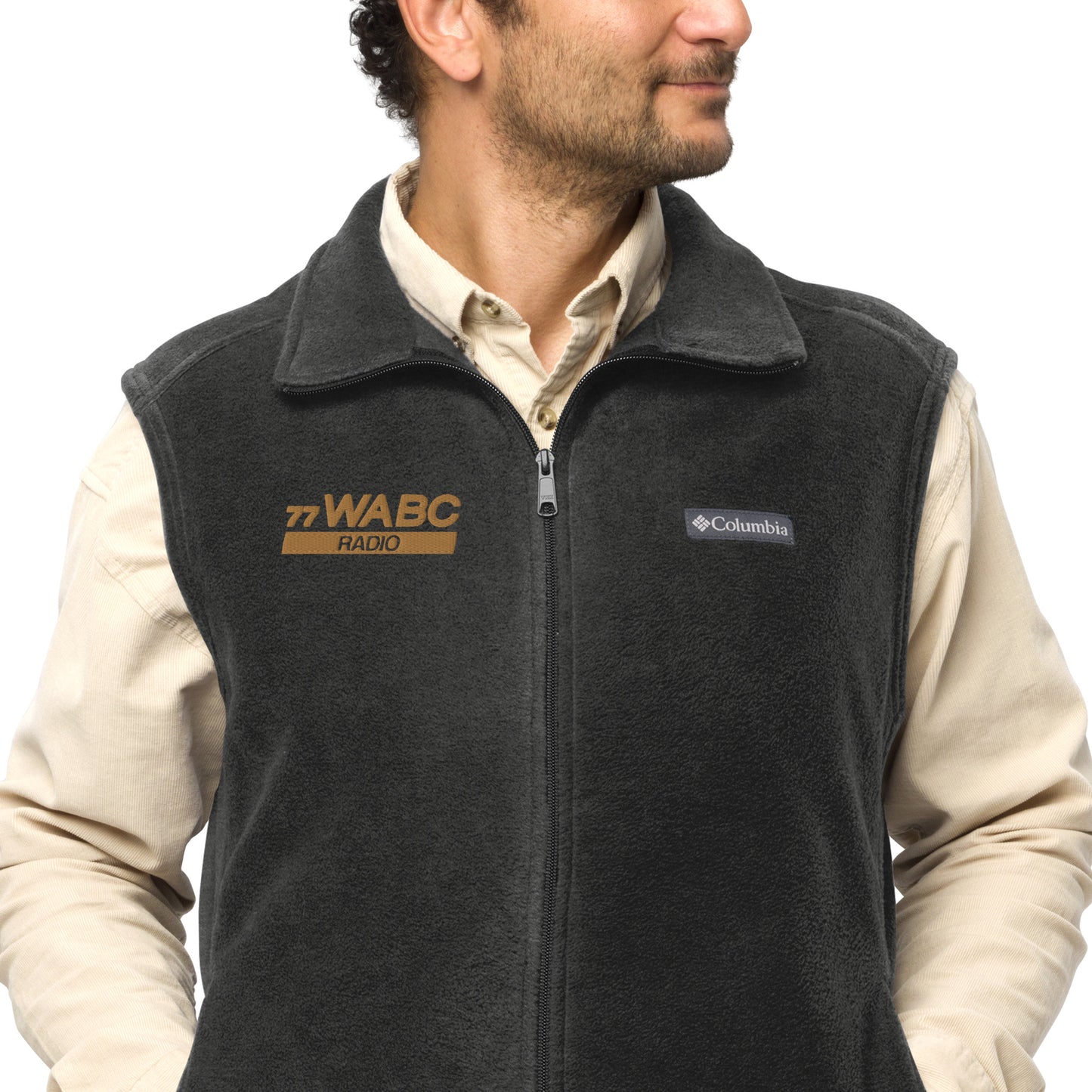 Unisex Embroidered 77WABC Columbia fleece vest