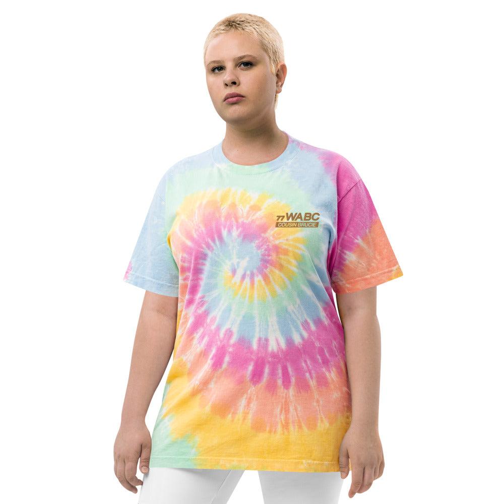 Cousin Brucie Embroidered Unisex Over-sized Tie-dye T-shirt