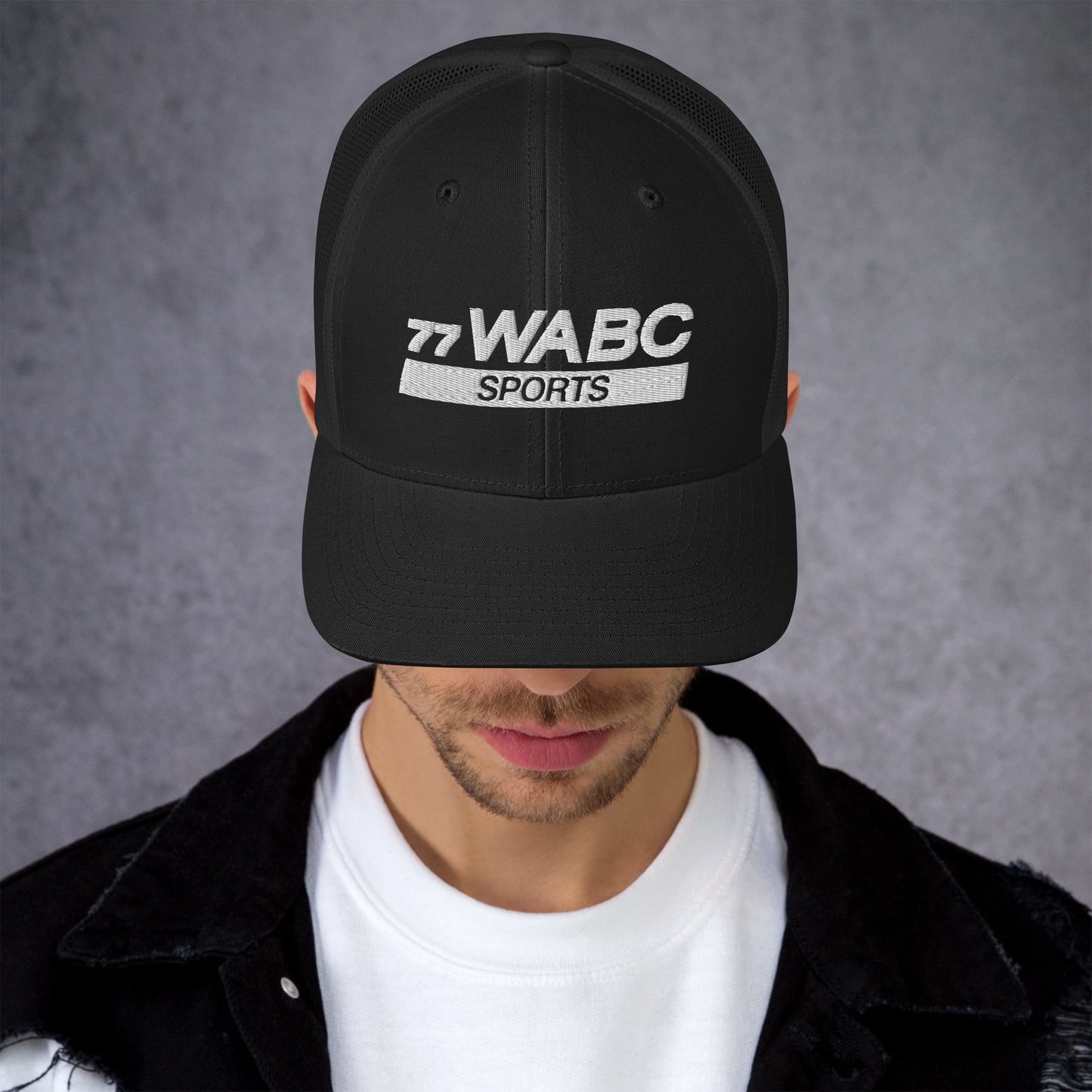 77WABC Sports Embroidered Trucker Cap