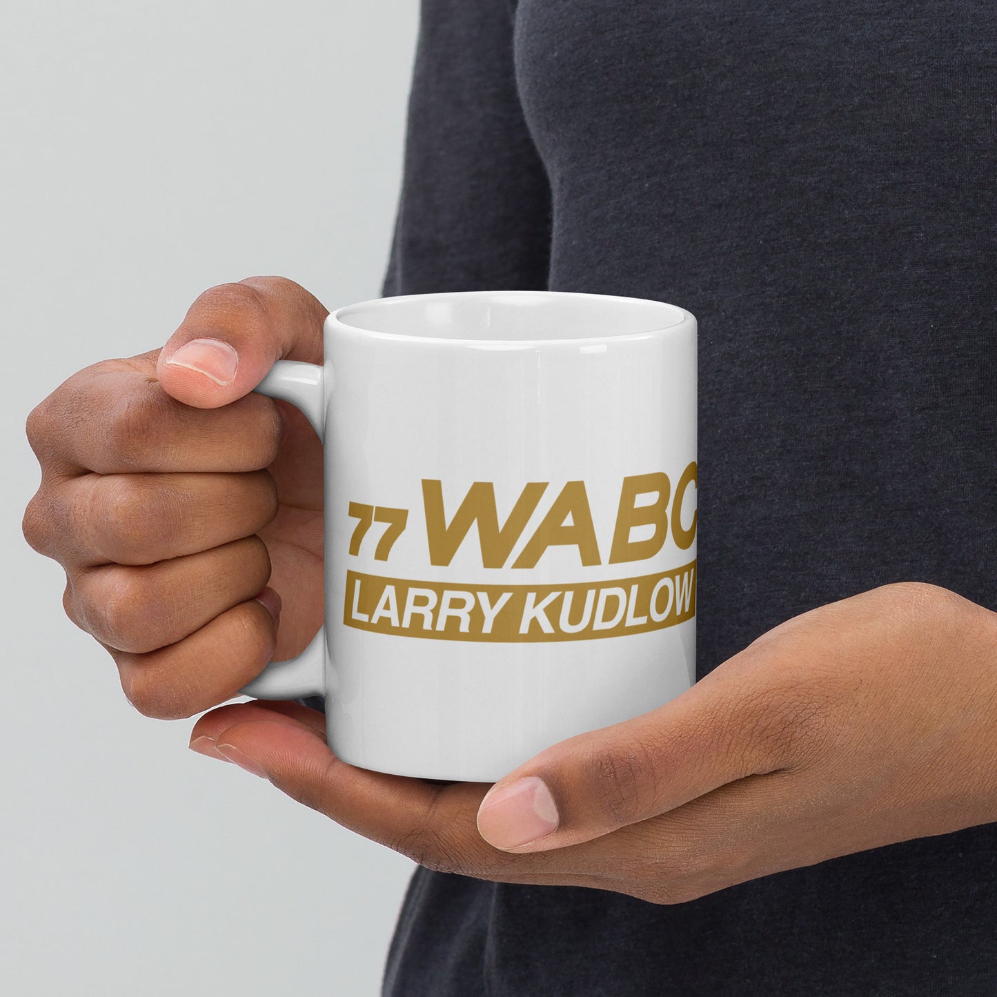 Larry Kudlow White glossy mug